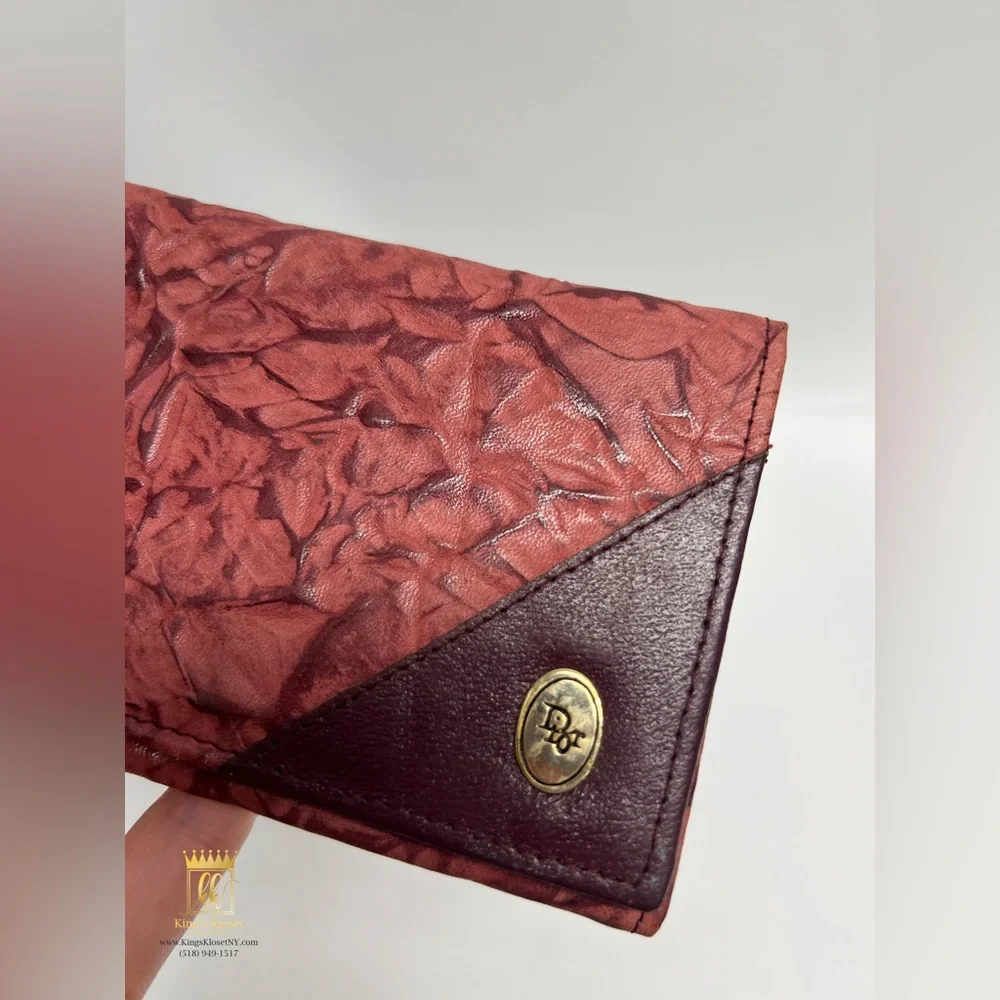 Dior crumpled leather wallet